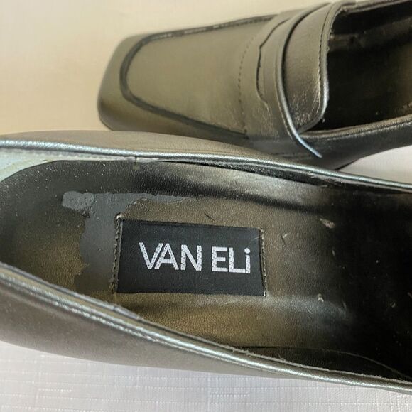 VANELi Pewter colored Square Toe Pump dress shoe size 9.5 - Picture 8 of 12